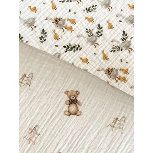 Organic Muslin Cotton Fitted Sheet: Baby, Crib, Bassinet - Custom Size