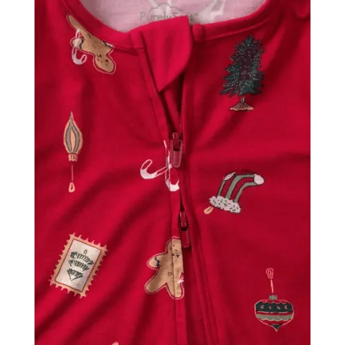 Baby Christmas PurelySoft™ 2-Way Zip Sleep & Play Pajamas - Red | Carter's