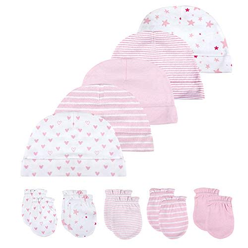 Baby 10-Piece Caps and Mittens Set Baby Gloves Baby Hats
