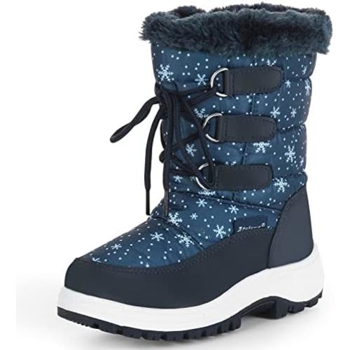 Apakowa Kids Girls Insulated Fur Winter Warm Snow Boots (Toddler/Little Kid)