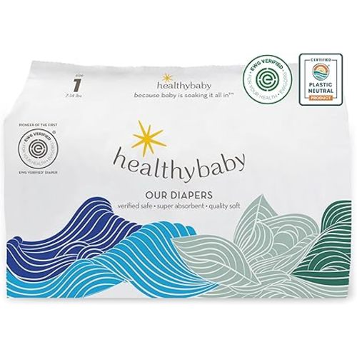 Our Diapers | The First EWG Verified & Microbiome-Friendly Diaper | 12-Hour Leak Protection | Made with Organic Cotton & Plant-Derived Materials | Totally Chlorine Free | Size 2 (12-18 lbs) 42 Count