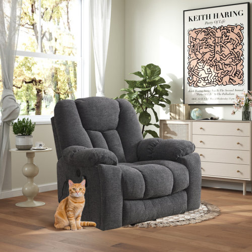 Red Barrel Studio® 41'' Oversized Power Lift Chair - Heated Massage Electric Recliner with Super Soft Padding & Reviews | Wayfair