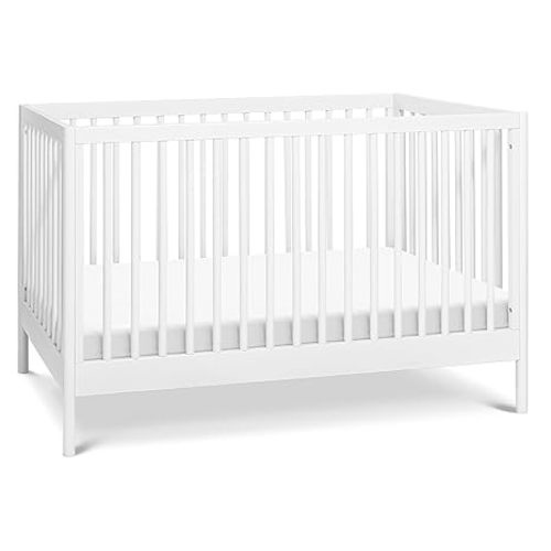 DaVinci Birdie 3-in-1 Convertible Baby Crib with Wooden Toddler Bed and Daybed Conversion - Durable, Easy to Assemble & GREENGUARD Gold Certified - 4 Adjustable Mattress Heights - White
