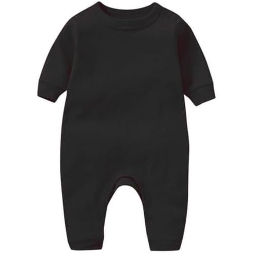 Unisex Baby Onesie, Long Sleeve 100% Cotton Baby Clothes, Baby Footless Jumpsuit