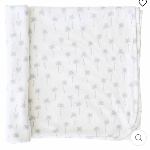 Preppy Palms Bamboo Waffle Oversized Swaddle Blanket