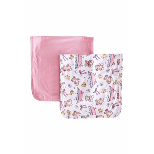 Bathtime Besties 2pc Burp Cloth Set | Pink