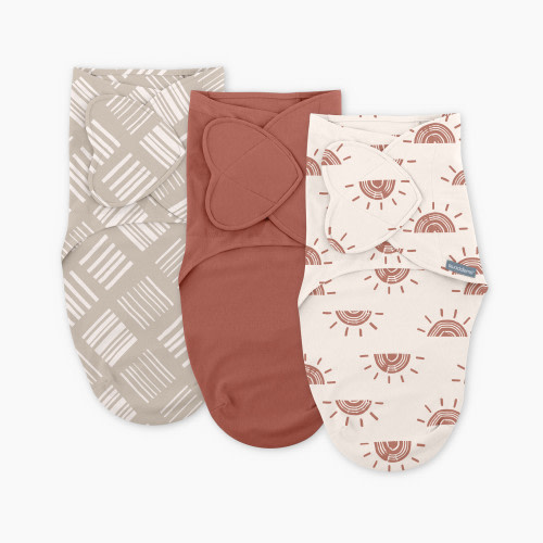 Ingenuity SwaddleMe Monogram Collection Swaddle (3-Pack) - Rising Sun, 0-3 M