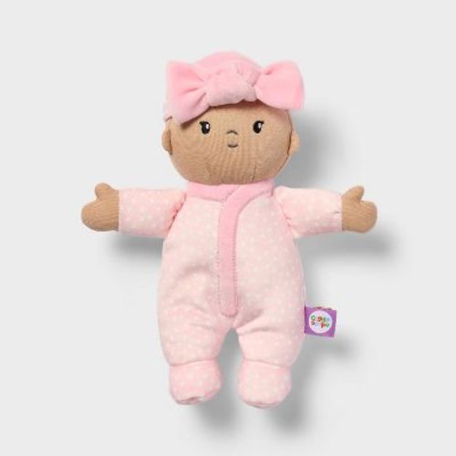 8" Girl Soft Little Baby Doll Pink Dot Pajamas - Gigglescape™: Baby and Infant Toy, Polyester Material