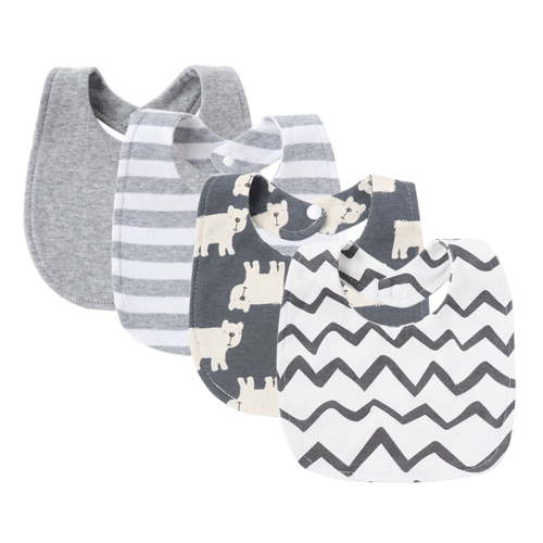4pcs Newborns Drooling Bib Breathable Burp Cloth for 0-24 Months Baby Comfortable Saliva Towel for Toddler