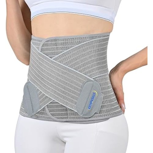 Abdominal Binder Post Surgery Postpartum Belly Band, C-section Belly Binder, Girdle for Postnatal, Adjustable Belly Wrap, Stomach Compression Hernia Belt For Men or Women After Pregnancy, Hysterectomy
