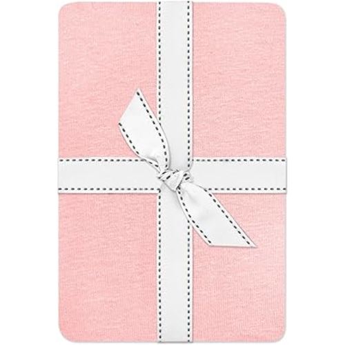 Frankie Fitted Crib Sheet 100% Organic Cotton for Baby & Toddler Mattress, Breathable for Boys & Girls, Pink, One Size
