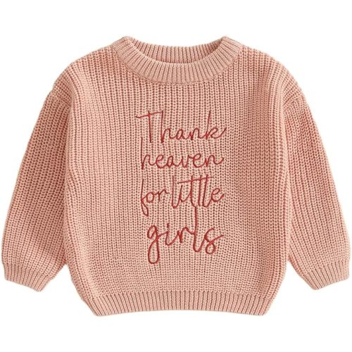 Infant Baby Girl Sweater Romper Embroidery Long Sleeve Ruffle Chunky Knit Sweatshirt Rompers Fall Winter Clothes