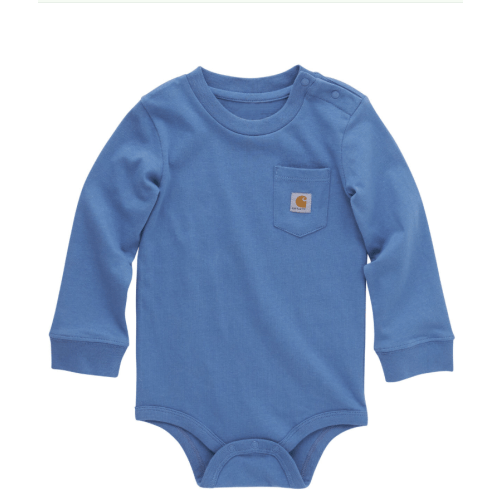 Carhartt Infant Boys' Long Sleeve Logo Pocket Onesie