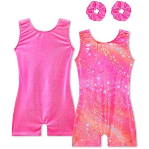 Gymnastics Leotards for Girls 4-Way Stretch Quick Dry Racerback 1-10Y