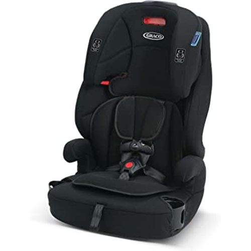 Graco Tranzitions 3-in-1 Harness Booster Car Seat, Forward Facing Car Seat, Highback, to Backless Booster, Black