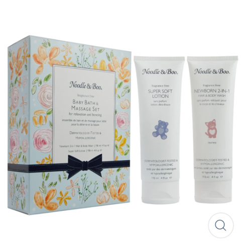Baby Bath & Massage Fragrance Free Gift Set – Noodle & Boo