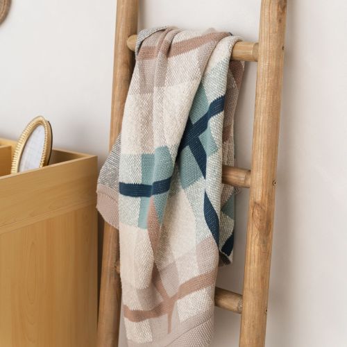 Charlie Farmhouse Plaid Cotton Knit Blanket | Crane Baby