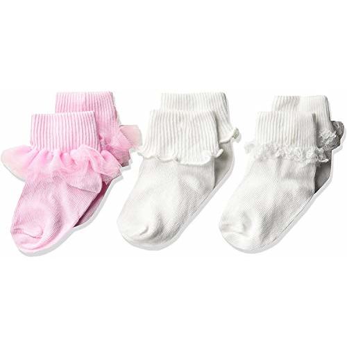 Jefferies Socks Girls' Ruffle/Ripple Edge/Lace Girls Socks 3 Pack