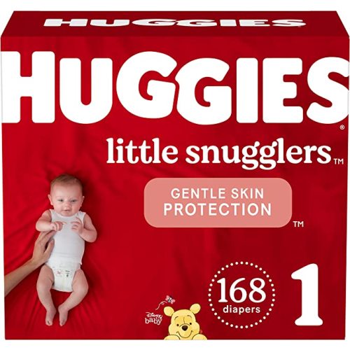 Huggies Little Snugglers Baby Diapers, Size 1, Mega Colossal, 168 Ct (Packaging may vary)