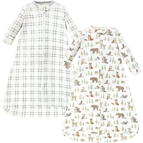 Hudson Baby Unisex Baby Cotton Long-Sleeve Wearable Sleeping Bag, Sack, Blanket