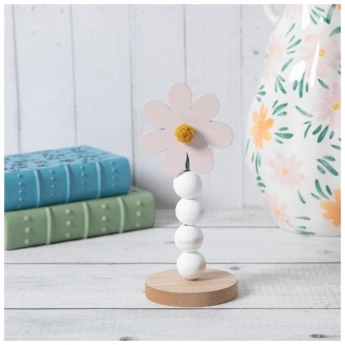 Beaded Daisy Wood Decor