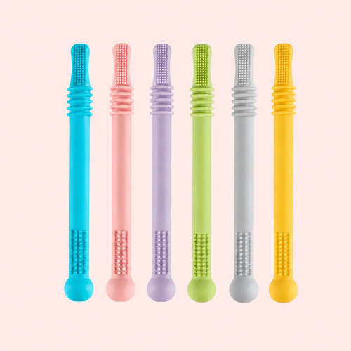 Hollow Teether Tube Chew Straw Sensory Toy – sunlovekids