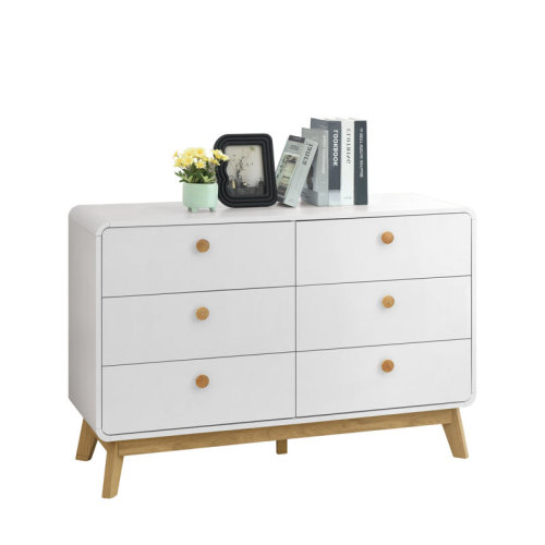 George Oliver Aries 6 Drawer Dresser for Bedroom, 47.3″ W Modern Wide Chest of Drawers, Wood Storage Organizer for Clothes, Entryway, Hallway, Nursery or Living Room & Reviews | Wayfair