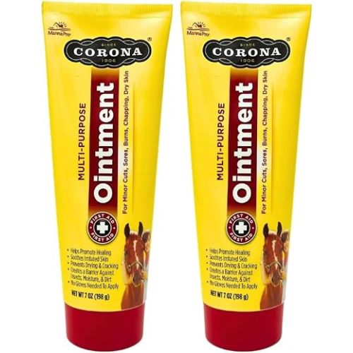 Corona Ointment for Horses | Lanolin-Based Formula Helps Sooth Irritation | 7 Ounces | Pack of 2