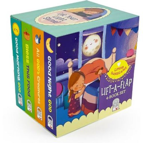 Little Sunbeams Religious Lift-A-Flap 4-Book Set (Little Sunbeams) - by Cottage Door Press (Board Book)