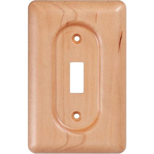 Vintage Rocker Switch Cover Plate - Maple Wood Light Switch Cover For Classic Decor