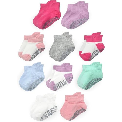 Fruit of the Loom Cotton Grip Socks for Baby and Toddler