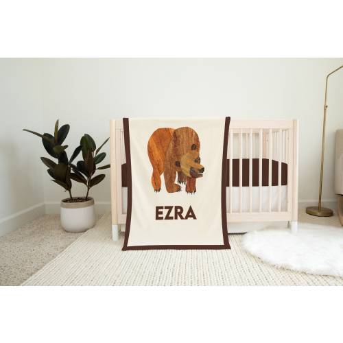 Brown Bear Blanket, Brown Bear What do you see Decor, Brown Bear Room Decor, Brown Bear Gift, Custom Blanket, Velveteen personalized blanket