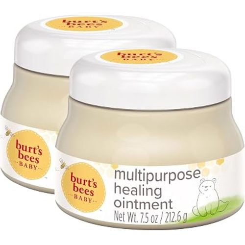 Burt's Bees Baby 100% Natural Origin Multipurpose Healing Ointment, Face & Body Baby Ointment – 7.5 Ounce Tub (Pack of 2)