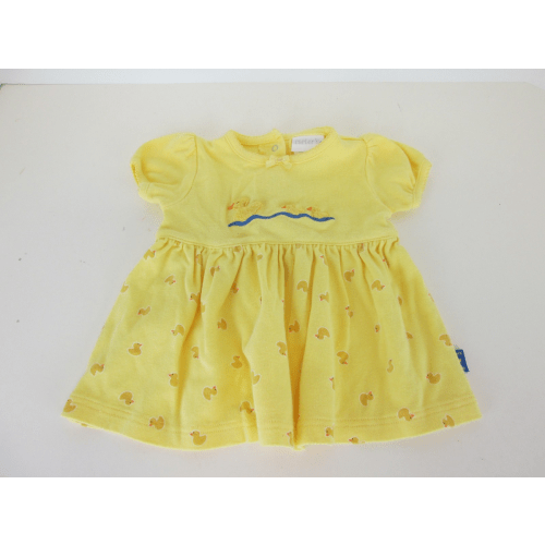 Vintage Carter's Yellow Duckie Ducky Baby Dress w Duck Embroidery 0-3M Clothes