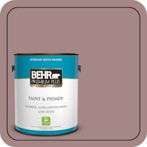1 qt. #120F-4 Blackberry Mocha Satin Enamel Low Odor Interior Paint & Primer