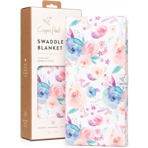 Copper Pearl Bloom Swaddle Blanket