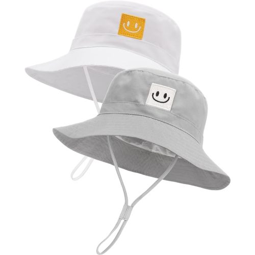 FURTALK Baby Sun Hat Smile Face Toddler Boys Girls Bucket Hat 0-5 Years Kids UPF 50+ Sun Protection Summer Hats
