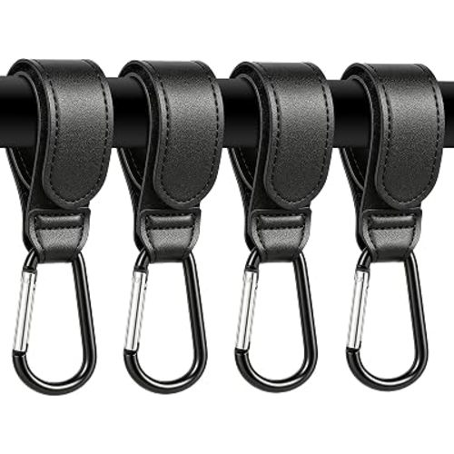 4PCS Stroller Hooks for Bags,Non-Slip Stroller Clips Stroller Hook