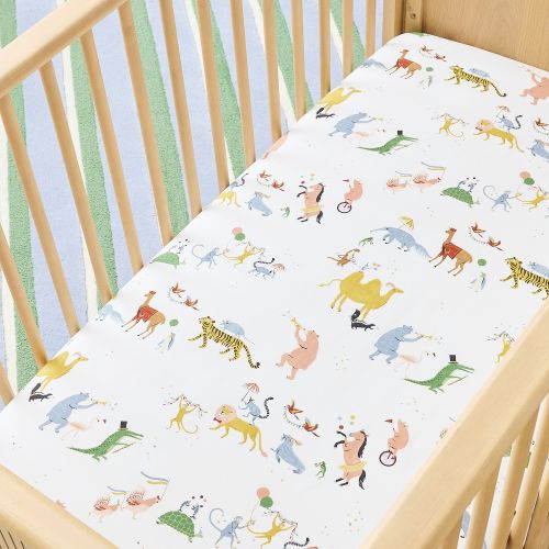 Animal Party Crib Sheet