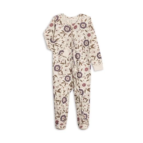 Colored Organics Baby Zip-Up Footed Sleeper with 2-Way Zipper - Newborn Organic Cotton Pajamas