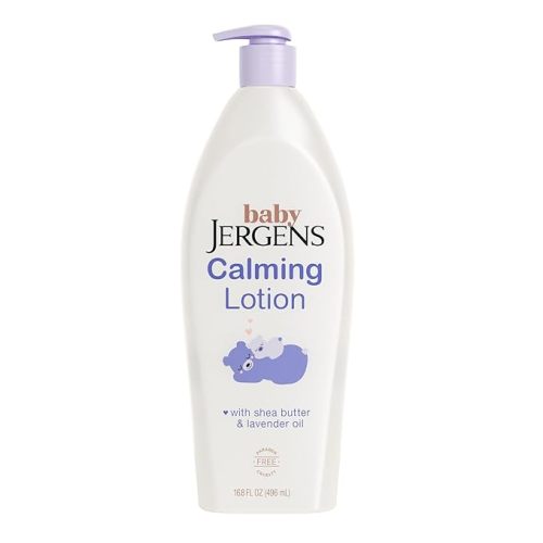 Jergens Baby Calming Lotion, Baby Calming Lotion, Lavender Baby Lotion, Baby Moisturizer with Shea Butter and Lavender Oil, 16.8 Fl Oz