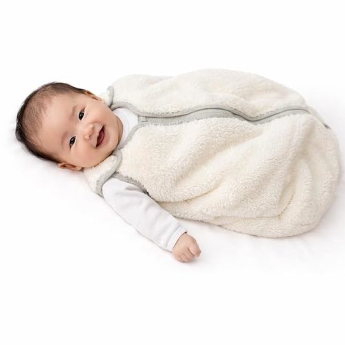 Baby Deedee Sleep Nest Teddy Baby Sleeping Bag, Ivory, Small (0-6 Months)