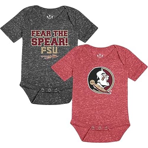 Little King Short Sleeve NCAA Romper 2 Pack-Knobby Fabric-Knobby Fabric-Infant Sizes 0-3M 6M 12M 18M