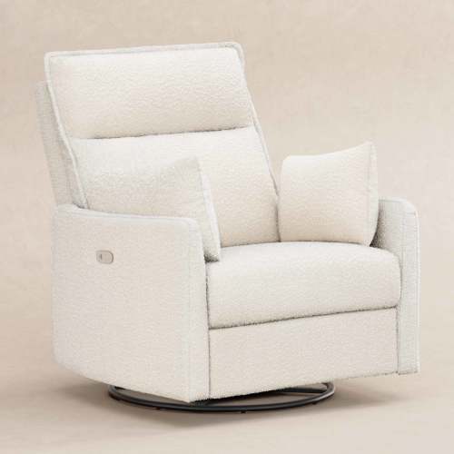 Nori Extra Wide Electronic Recliner and Swivel Glider with USB port - Color: Performance Cream Eco-Weave