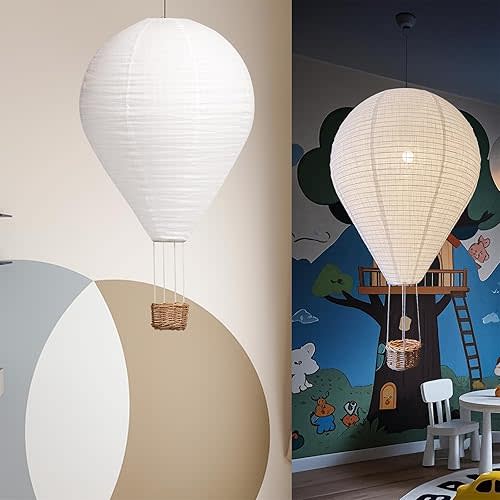 1Pack Hot air balloon decorations16inch Handmade Hot air balloon Lantern Hanging Decor Pendant Light Shade Suitable for Decorating Children's Rooms Corridors and Living Rooms decorations