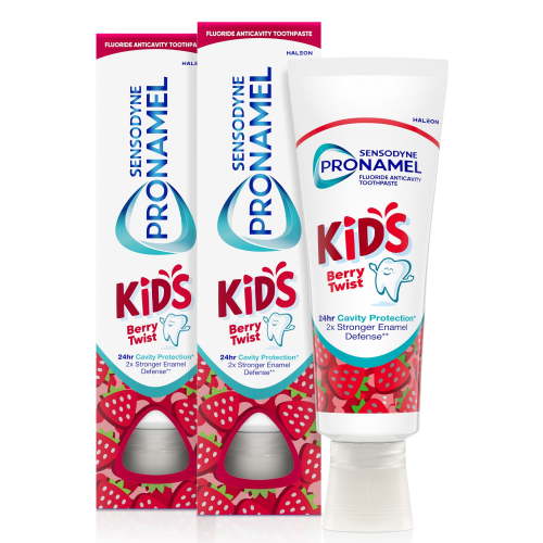 Sensodyne Pronamel Kids Toothpaste, Fluoride Anticavity Toothpaste, Cavity and Enamel Protection, for Ages 2+, Berry Twist Flavored, 4 Oz (2 Pack)