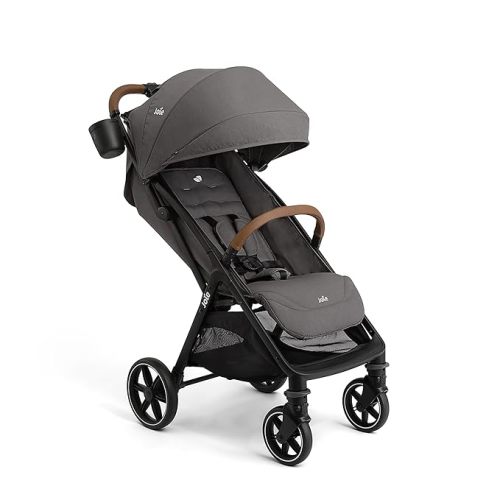 Joie Nutmeg Compact Stroller – Lightweight and Compact Stroller with One-Hand Fold (Thunder)