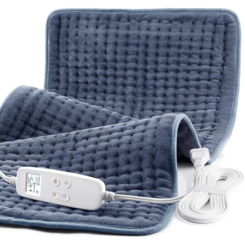 VAAGHANM Heating Pad: 33 x 17 inches Electric Heating Pad for Back -Extra Large Heat Pad for Shoulder/Neck/Knee/Arms - Upgraded 6 Timer & 6 Temperature Controller -Auto Shut Off