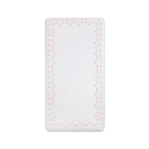Welcome Home Baby Heart Embroidered Picture-Perfect Organic Cotton Crib Fitted Sheet