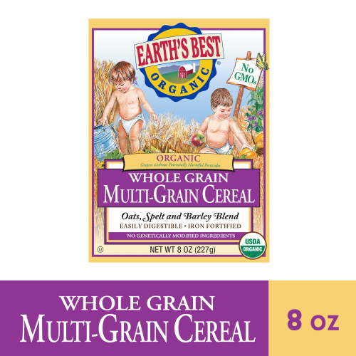 Earth’s Best Organic Infant Cereal Whole Multi-Grain 8 oz USDA-Certified Organic